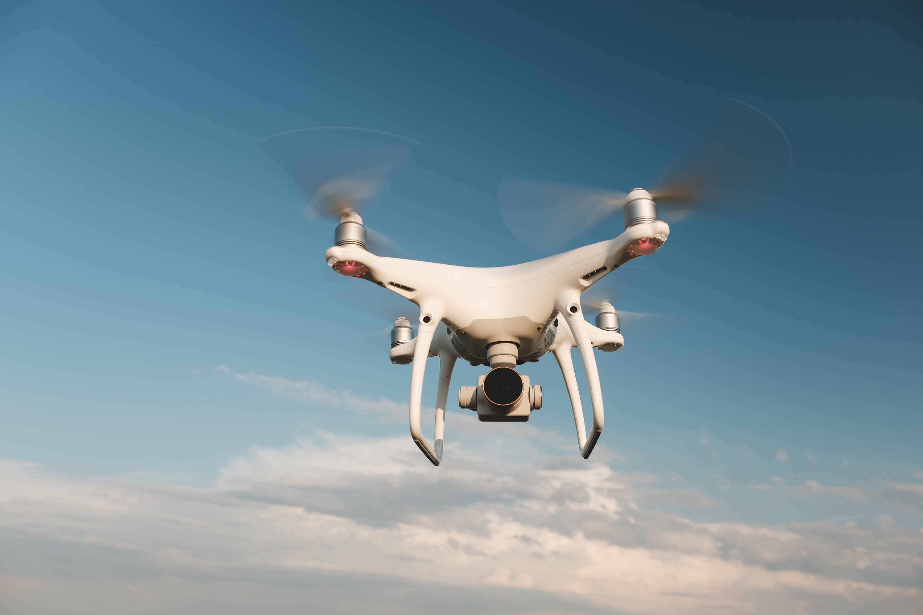 Drone surveying construction site